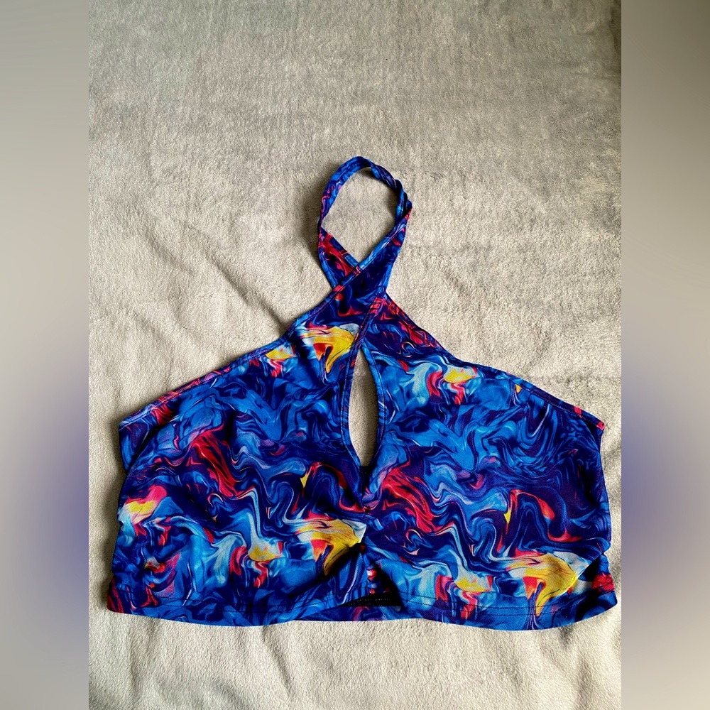 3X Mesh Tye Die Halter & Skirt Set Plus Size